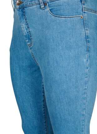 Zizzi Amy jeans met een hoge taille en super slanke pasvorm, Light Blue, Packshot image number 2