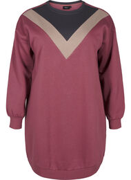 Lang sweatshirt met colourblock, Rose B. Color Block