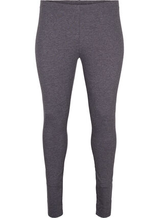 Zizzi Grijs gemêleerde legging, Dark Grey Melange, Packshot image number 0