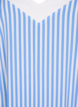 Zizzi FLASH - Gestreepte bandjesjurk van viscose, L. Blue White Stripe, Packshot image number 2