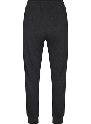 Zizzi Tricot broek met hoge taille, Dark Grey Melange, Packshot image number 1