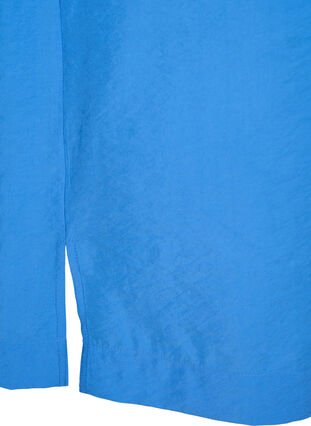 Zizzi Lang shirt van viscose met korte mouwen, Marina, Packshot image number 3
