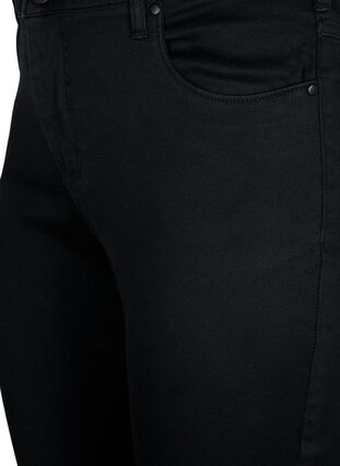 Zizzi Slim fit Emily jeans met normale taille, Black, Packshot image number 2