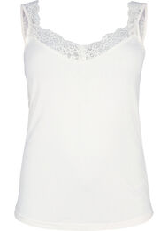 Viscose top met kanten afwerking, Snow White