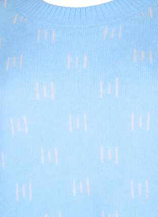 Zizzi Trui met patroon, Blue Bell/Birch, Packshot image number 2