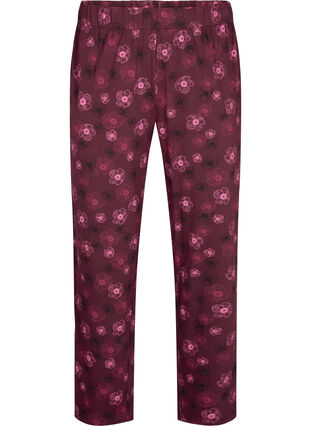 Zizzi Kleren pyjama broek met print, Fig Flower AOP, Packshot image number 0