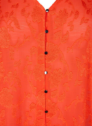 Zizzi Lange mouw shirt met jacquard look, Orange.com, Packshot image number 2