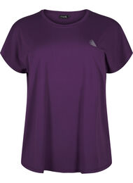 Effen gekleurd T-shirt voor sporten, Purple Pennant