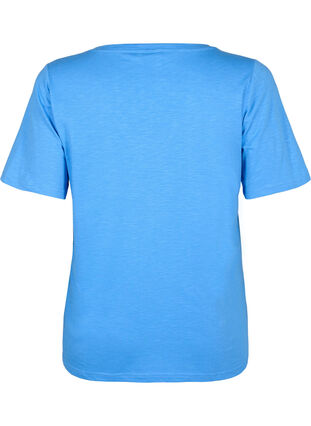 Zizzi Basic t-shirt met korte mouwen en V-hals, Marina, Packshot image number 1