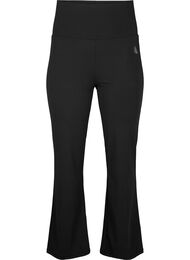 Uitlopende trainingsbroek met hoge taille, Black, Packshot