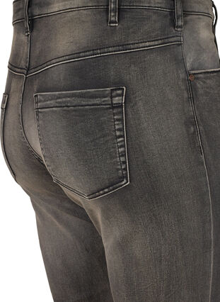 Zizzi Slim fit Emily jeans met normale taille, Dark Grey Denim, Packshot image number 3