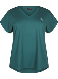 T-shirt met V-hals, Bistro Green