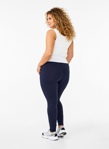 Zizzi Katoenen legging met voering, Night Sky, Model image number 1