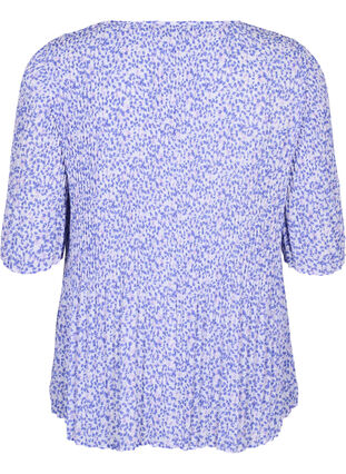 Zizzi Gebloemde blouse met plooien, Small Flower AOP, Packshot image number 1
