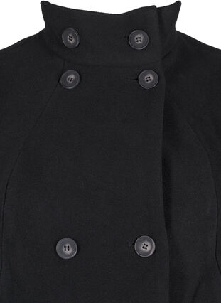 Zizzi Korte trenchcoat met A-lijn, Black, Packshot image number 2