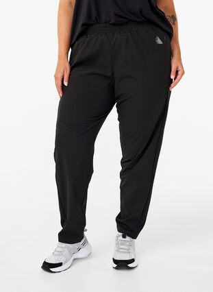 Zizzi Lichte trainingsbroek met zakken, Black, Model image number 0