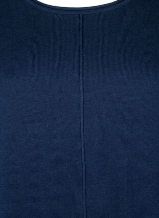 Zizzi Gebreide blouse gemaakt van katoen en viscose., Dress Blues, Packshot image number 2
