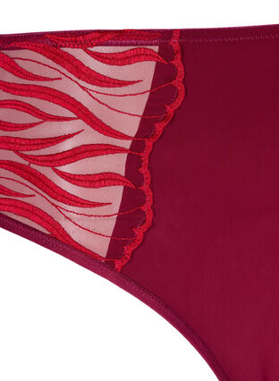 Zizzi Tai slip met borduursel en normale taille, Rhododendron, Packshot image number 2