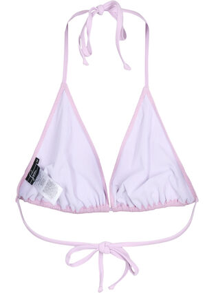 Zizzi Driehoekige bikini top met crêpe structuur, Orchid Bouquet, Packshot image number 1