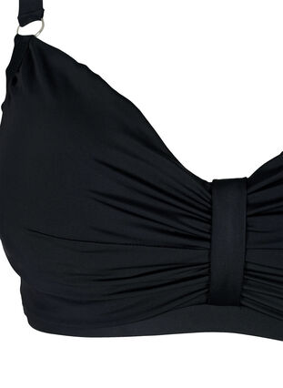 Zizzi Bikini-bh met beugel en drapering, Black, Packshot image number 2