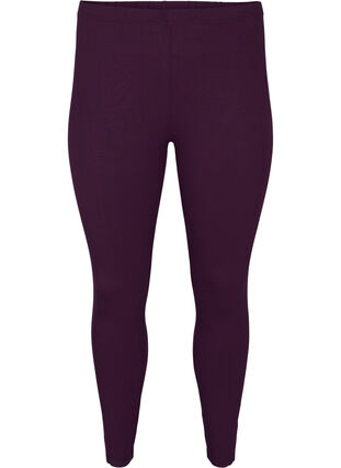 Zizzi Basic legging in viscose, Potent Purple, Packshot image number 0