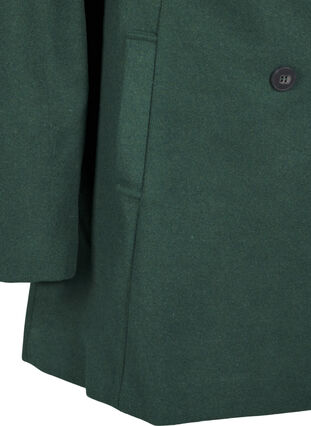 Zizzi Korte trenchcoat met A-lijn, Trekking Green Mel., Packshot image number 3