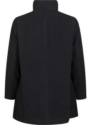 Zizzi Korte trenchcoat met A-lijn, Black, Packshot image number 1