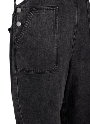 Zizzi Denim overalls, Dark Grey Denim, Packshot image number 3