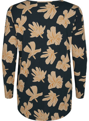 Zizzi Gebloemde blouse met lange mouwen, Scarab Big FlowerAOP, Packshot image number 1