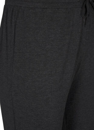 Zizzi Tricot broek met hoge taille, Dark Grey Melange, Packshot image number 2