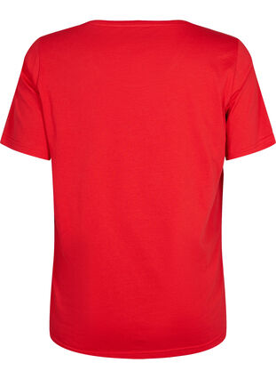 Zizzi FLASH - T-shirt met motief, High Risk Red, Packshot image number 1