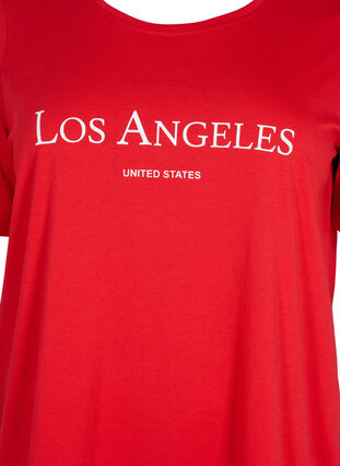 Zizzi FLASH - T-shirt met motief, High Risk Red, Packshot image number 2
