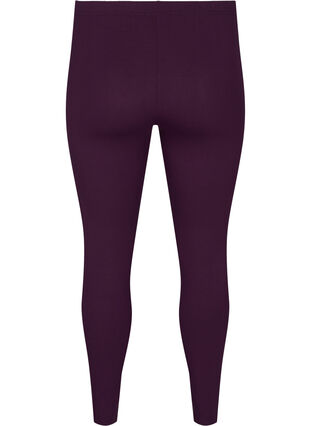 Zizzi Basic legging in viscose, Potent Purple, Packshot image number 1