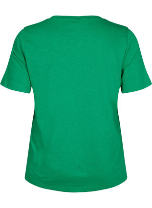 Zizzi Basic t-shirt met korte mouwen en v-hals, Jolly Green, Packshot image number 1