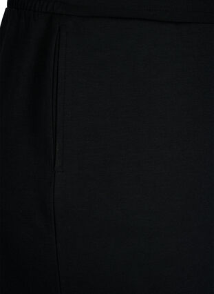 Zizzi Korte broek van modalmix met zakken, Black, Packshot image number 3