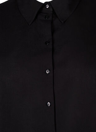 Zizzi Los katoenen shirt met borduursel, Black, Packshot image number 2