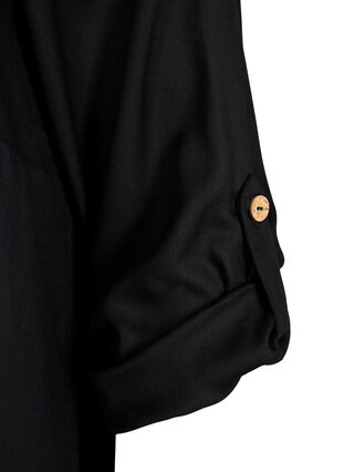 Zizzi Tuniek van viscose met capuchon, Black, Packshot image number 3