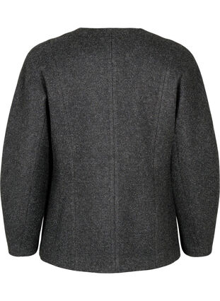 Zizzi Getailleerde blazer, Dark Grey Melange, Packshot image number 1