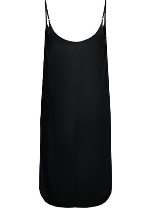 Zizzi Mouwloos midi jurk in viscose, Black, Packshot image number 1