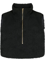 Losse col van teddy materiaal, Black w. Gold