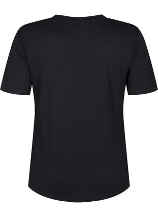 Zizzi T-shirt van wol en viscose, Black, Packshot image number 1