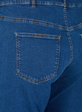 Zizzi Geknipte Vera jeans met rechte pasvorm, Blue Denim, Packshot image number 3