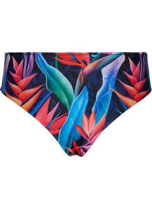 Zizzi Bikinibroekje met print en hoge taille, Bright Leaf, Packshot image number 1