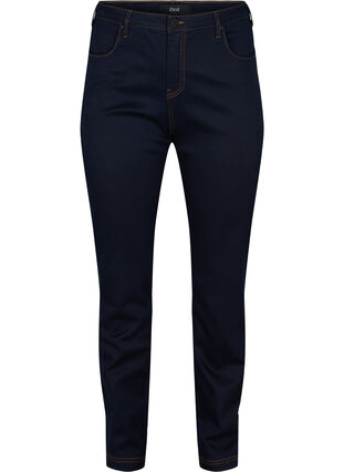 Zizzi Slim fit Emily jeans met normale taille, Unwashed, Packshot image number 0