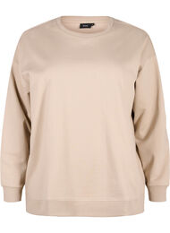 Sweatshirt met ronde hals, Simply Taupe