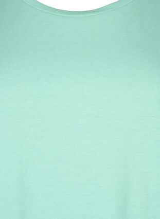 Zizzi T-shirt met korte mouwen van katoenmix, Cabbage, Packshot image number 2