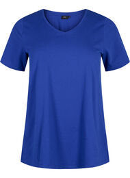 Effen basic T-shirt van katoen, Sodalite Blue