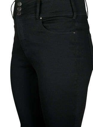 Zizzi Super slanke Bea jeans met extra hoge taille, Black, Packshot image number 2