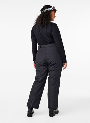 Zizzi Skibroek met zakken en verstelbare taille, Black, Model image number 1