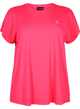 Zizzi Sport T-shirt met korte mouwen, Neon Diva Pink, Packshot image number 0